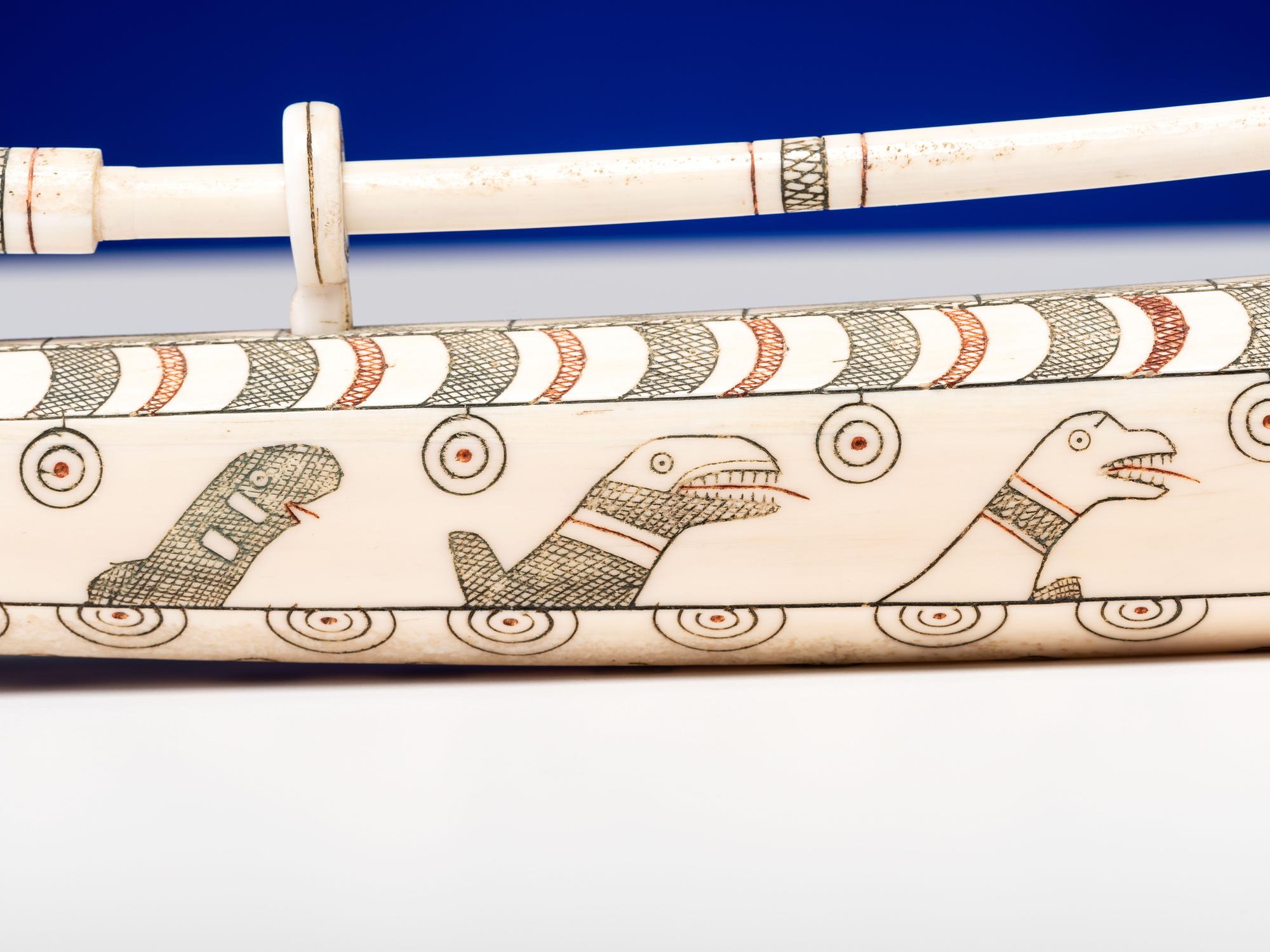 Iñupiat Scrimshawed Pipe, with Tamper