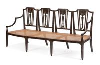 An English Painted Settee Height 34 1/2 x width 77 x depth 24 inches. — LATE 19TH CENTURY