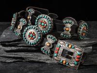 Sterling Silver and Cluster Concha Belt