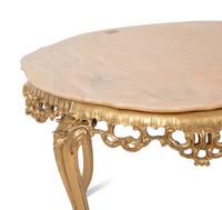 A Louis XV Style Marble Top Gilt Metal Low Table — 20TH CENTURY