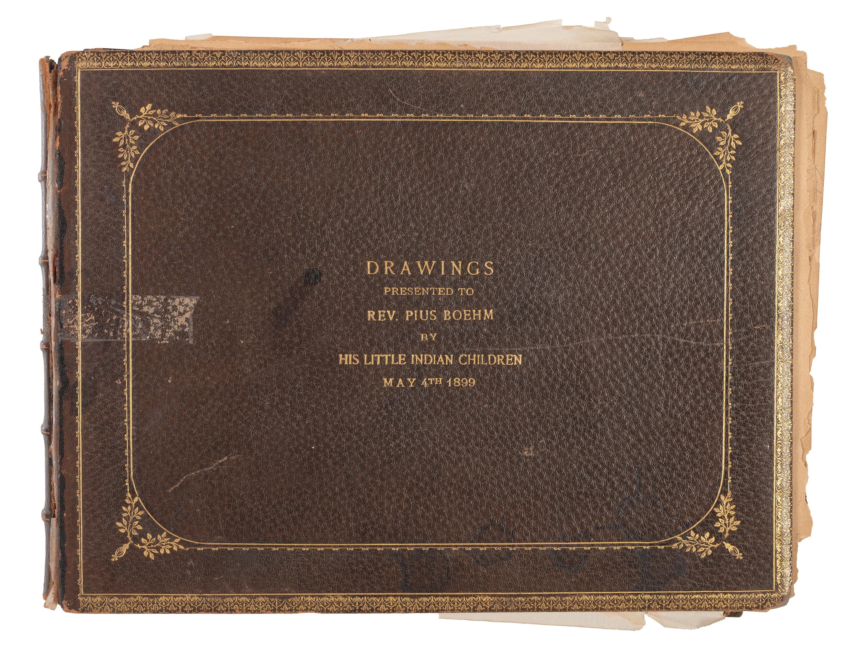 "Drawings Presented to Rev. Pius Boehm by His Little Indian Children." [Crow Creek Reservation, South Dakota.] 4 May 1899.