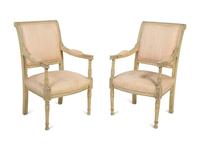 A Pair of Directoire Style Painted Child's Fauteuils — LATE 19TH CENTURY