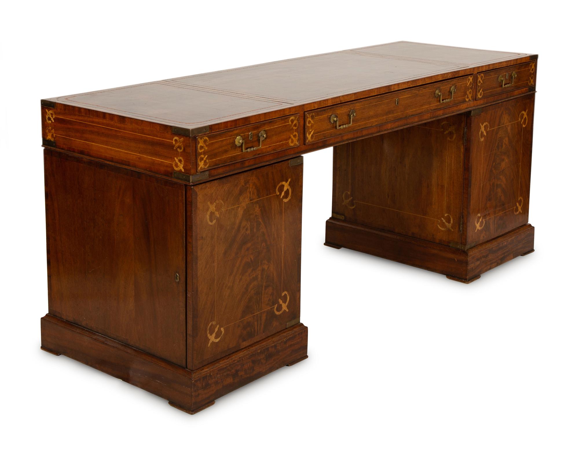 A Regency Pedestal Desk