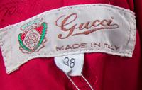 A Gucci Red Wool Double Breasted Blazer, Size 38.