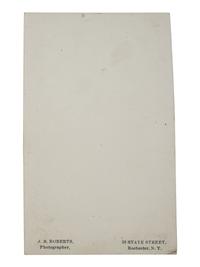 [DOUGLASS, Frederick (1818-1895)]. ROBERTS, J.B., photographer. CDV of Frederick Douglass. Rochester, NY, ca 1867.
