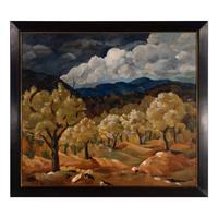 Mountfort Coolidge (American, 1888-1954) — Hillside Orchard, 1941