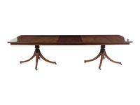 A Dessin Fournir George III Style Mahogany Pedestal Dining Table