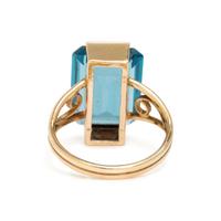 Blue Topaz Ring and Cultured Pearl Ring