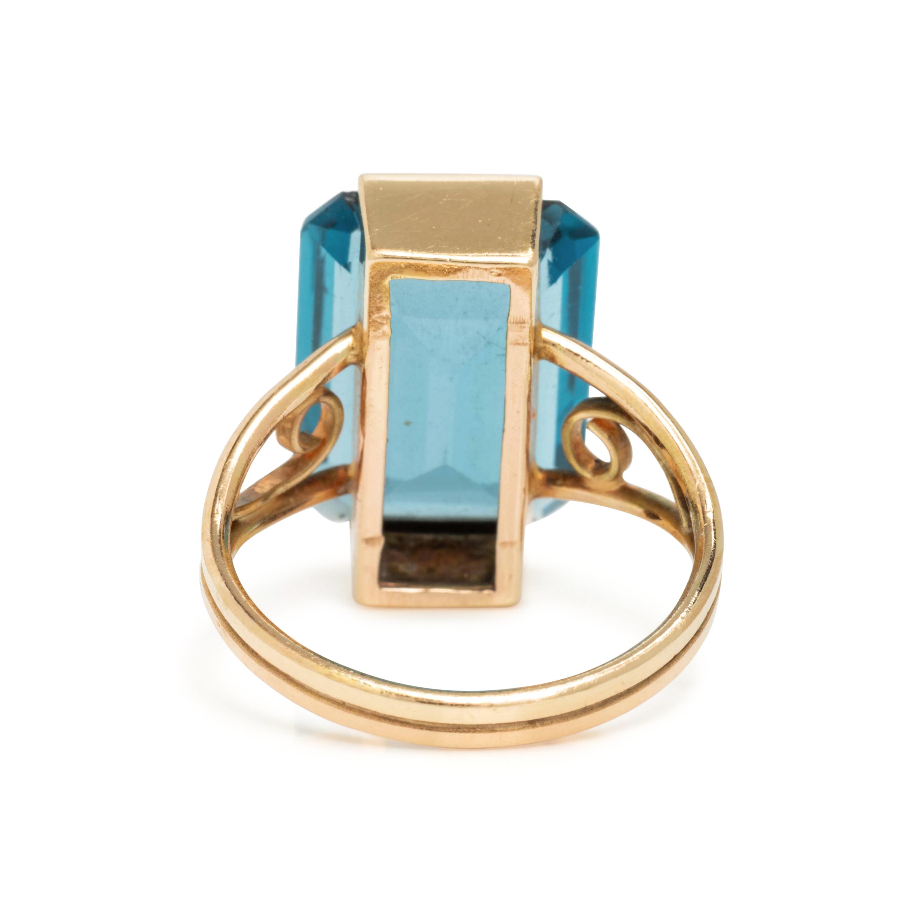 Blue Topaz Ring and Cultured Pearl Ring