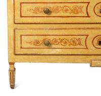 An Italian Painted Faux Marble Top Commode
