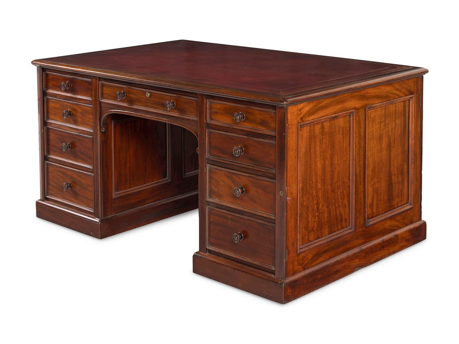 A Regency Mahogany Partner's Desk