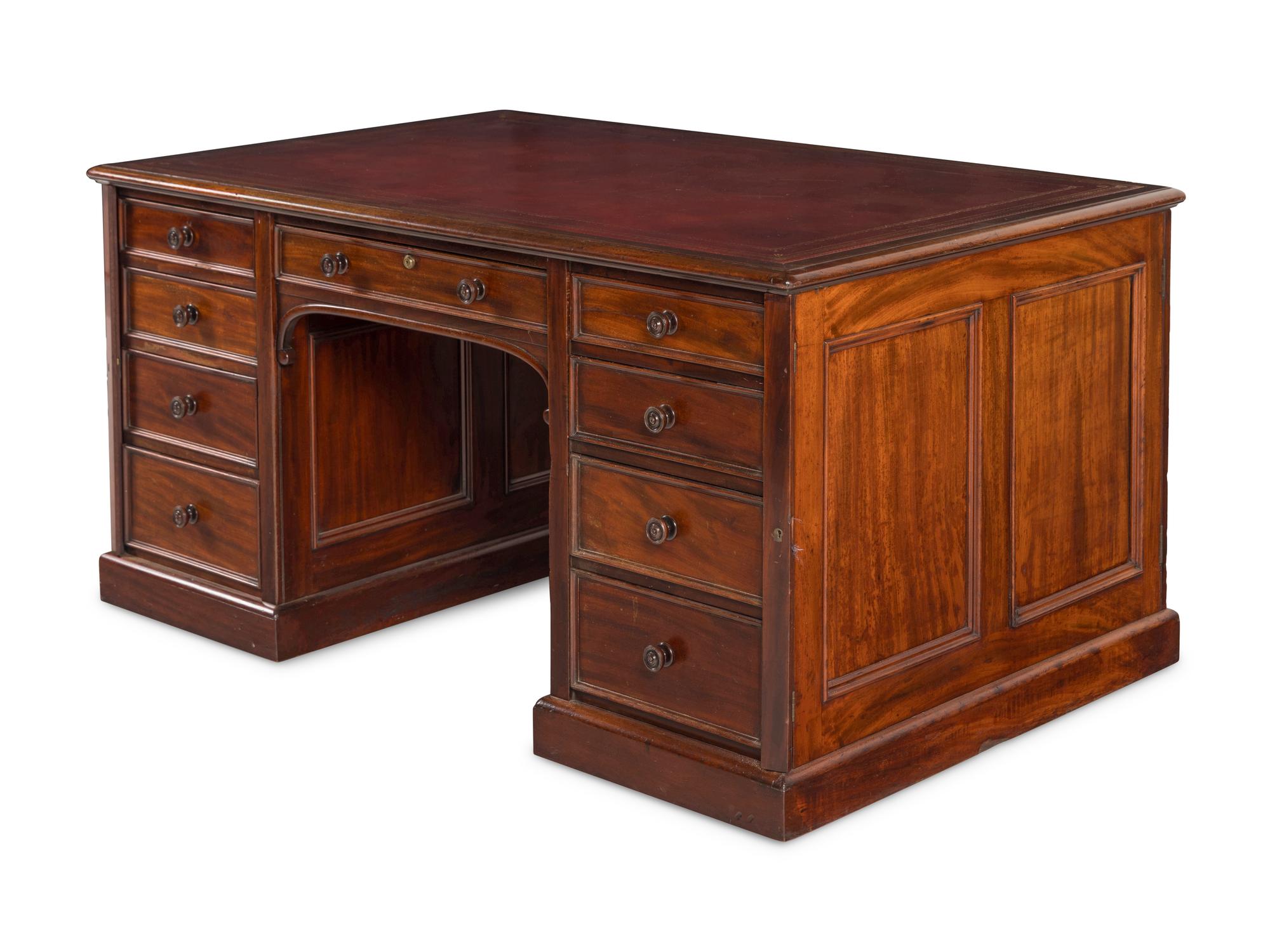 A Regency Mahogany Partner's Desk
