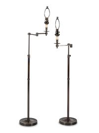 A Pair of John Boone Swing-Arm Floor Lamps Designed by Jerome Sutter