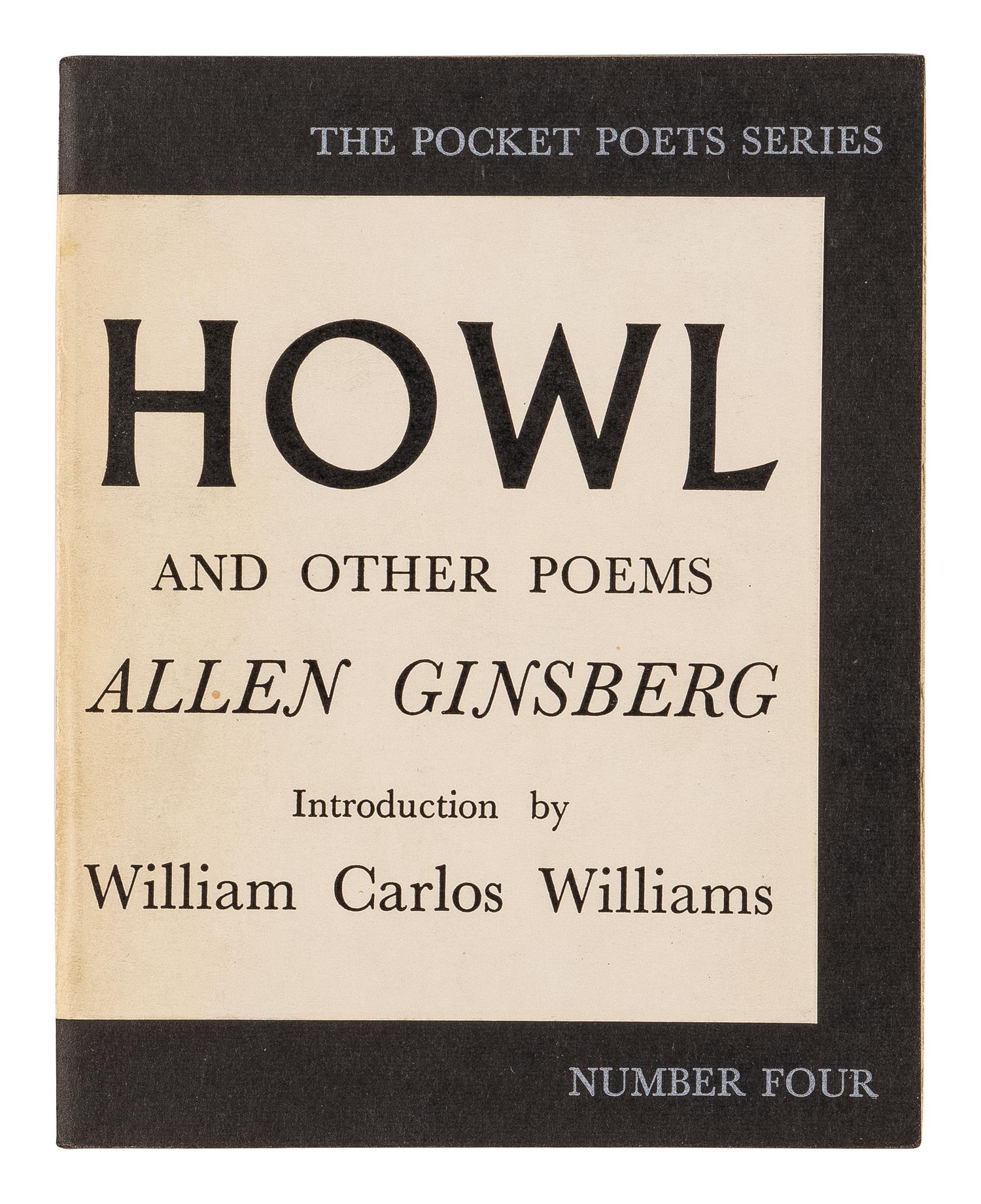 GINSBERG, Allen (1926-1997). Howl and Other Poems . San Francisco: City Lights Pocket Bookshop, [1956].