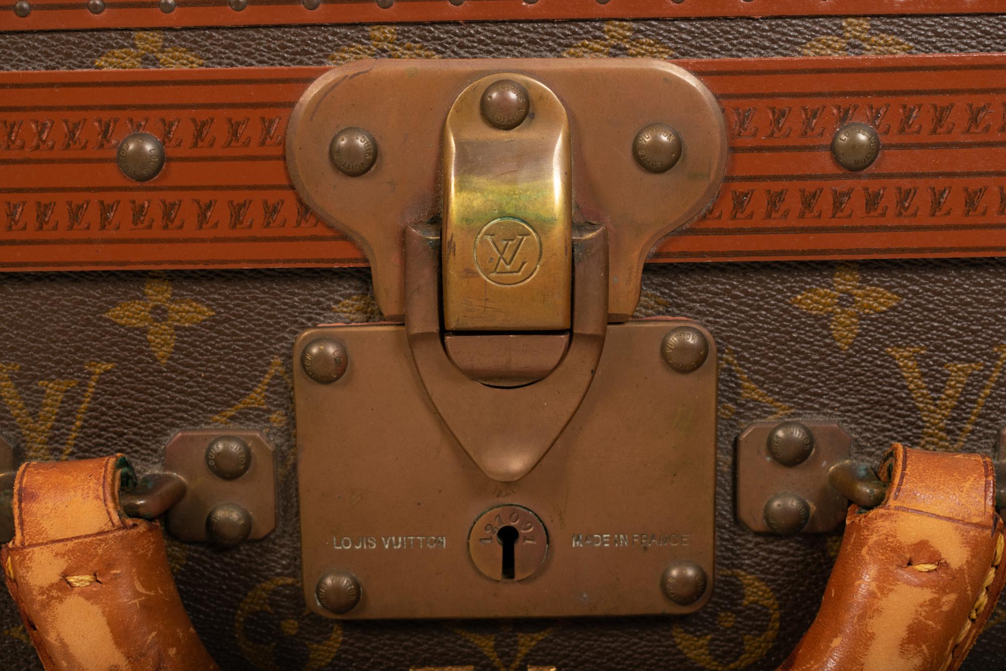 Louis Vuitton Alzer 75 Hard Side Suitcase in Monogram Canvas, Mid 20th Century
