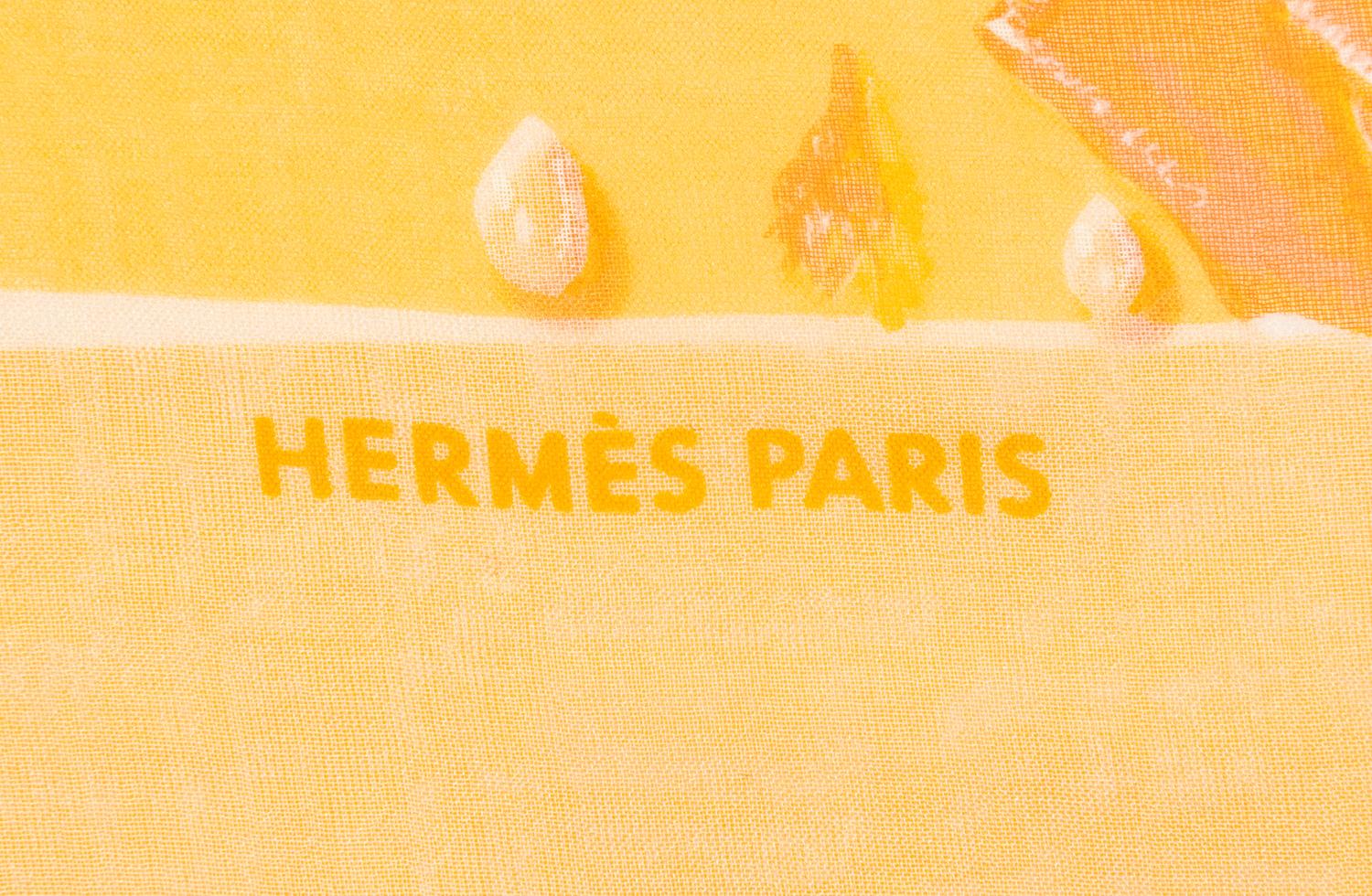 Two Hermès 70cm Double Layer Silk Chiffon Scarves