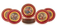 A Set of Twelve Vienna Porcelain Service Plates Diameter 10 1/4 inches. — LATE 19TH CENTURY