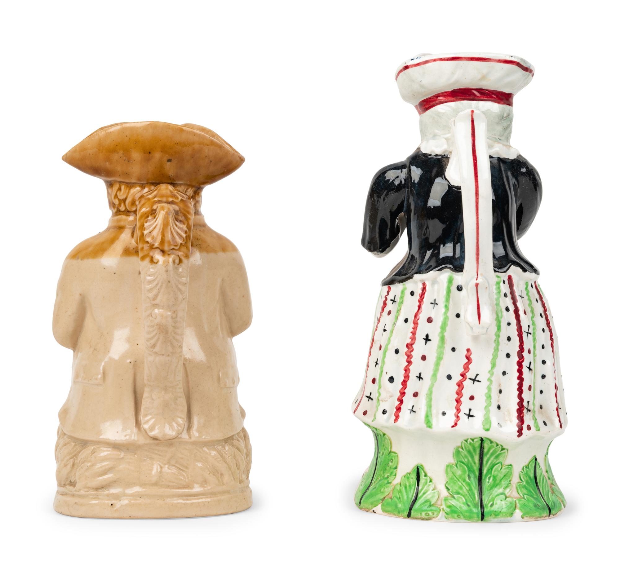 A "Scottish Farmer" Toby Jug and a "Lady Snuff Taker" Toby Jug