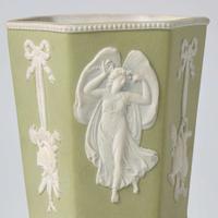 A Pair of Wedgwood Tricolor Jasperware Aesthetic Period Vases UK, circa 1880