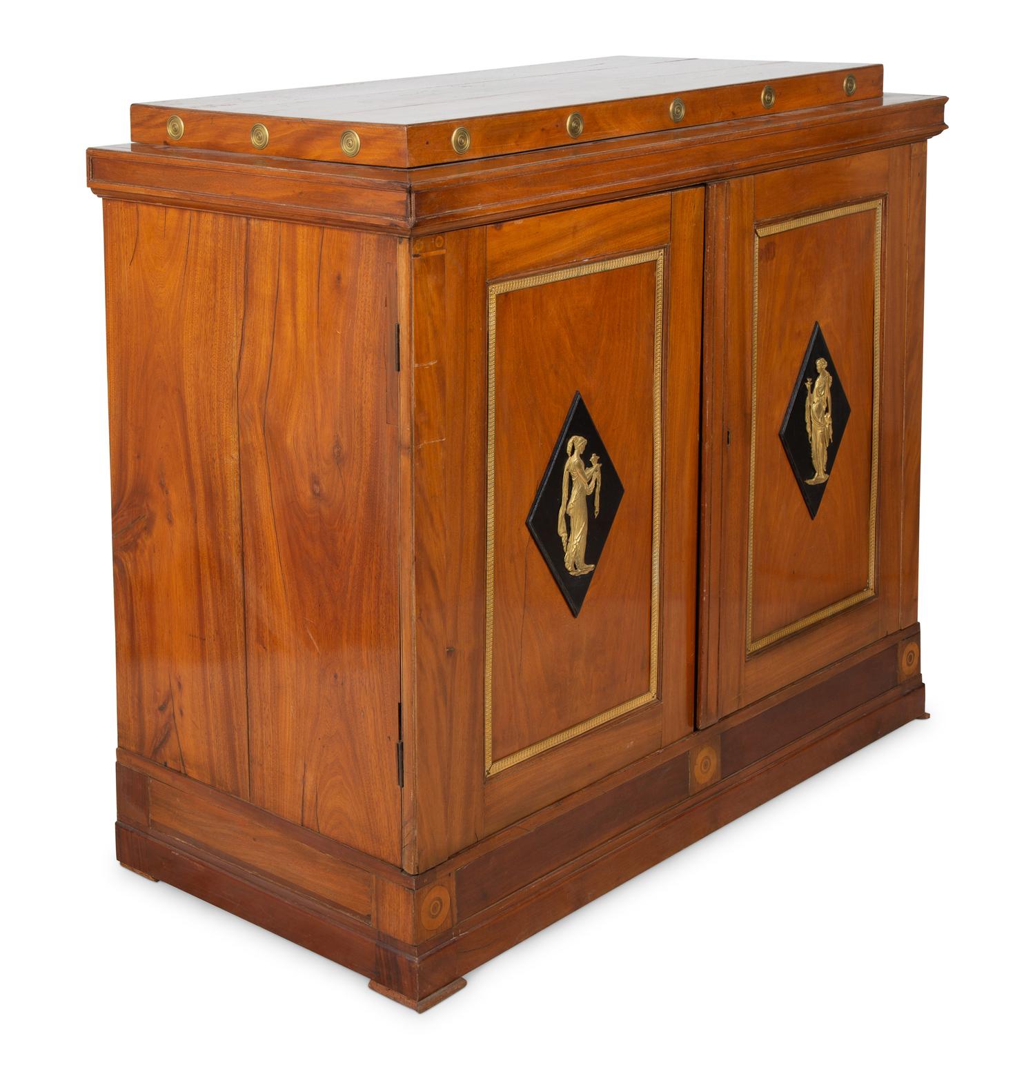 A Continental Neoclassical Mahogany Cabinet