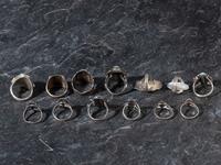 An Assortment of Navajo and Zuni Silver Rings