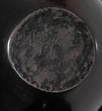 Pair of Carved Blackware Pottery Vases