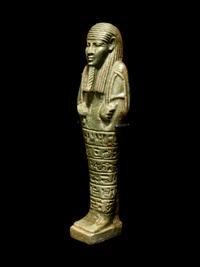 An Egyptian Green-Glazed Ushabti