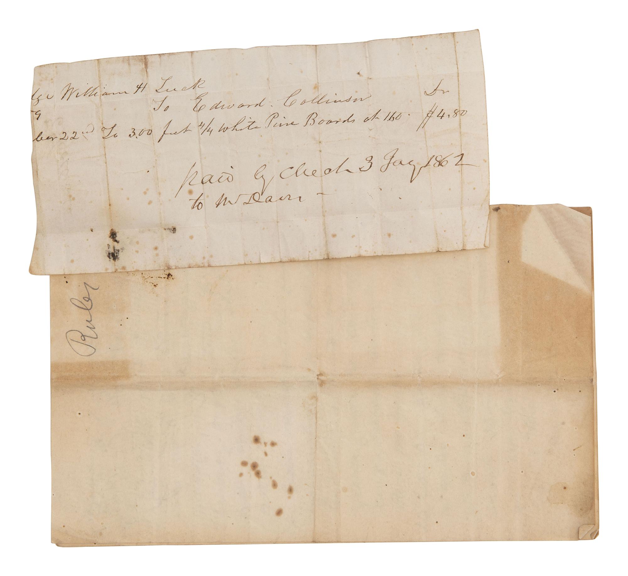 [ENSLAVEMENT]. Manuscript list of rules for servants, including "stand in fear" of farm manager.