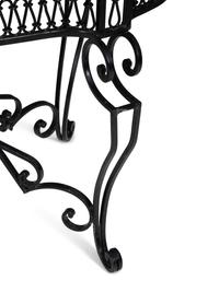 A Wrought Iron Marble-Top Side Table