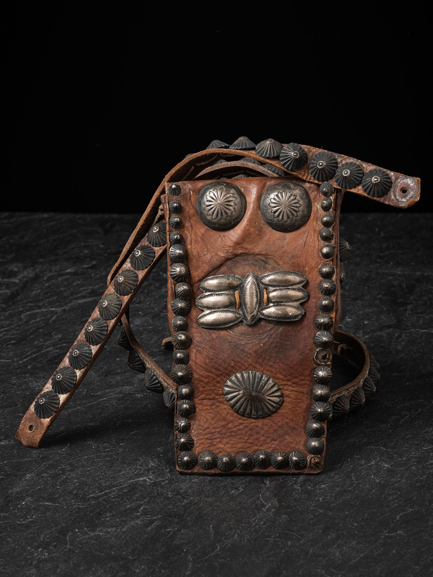 Navajo Bandolier Bag, with Silver Buttons, Collected by Hoffman Birney (1891-1958)