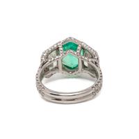 COLOMBIAN EMERALD AND DIAMOND RING