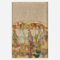 Harry Sefarbi (American, 1917-2009) Beach Umbrellas