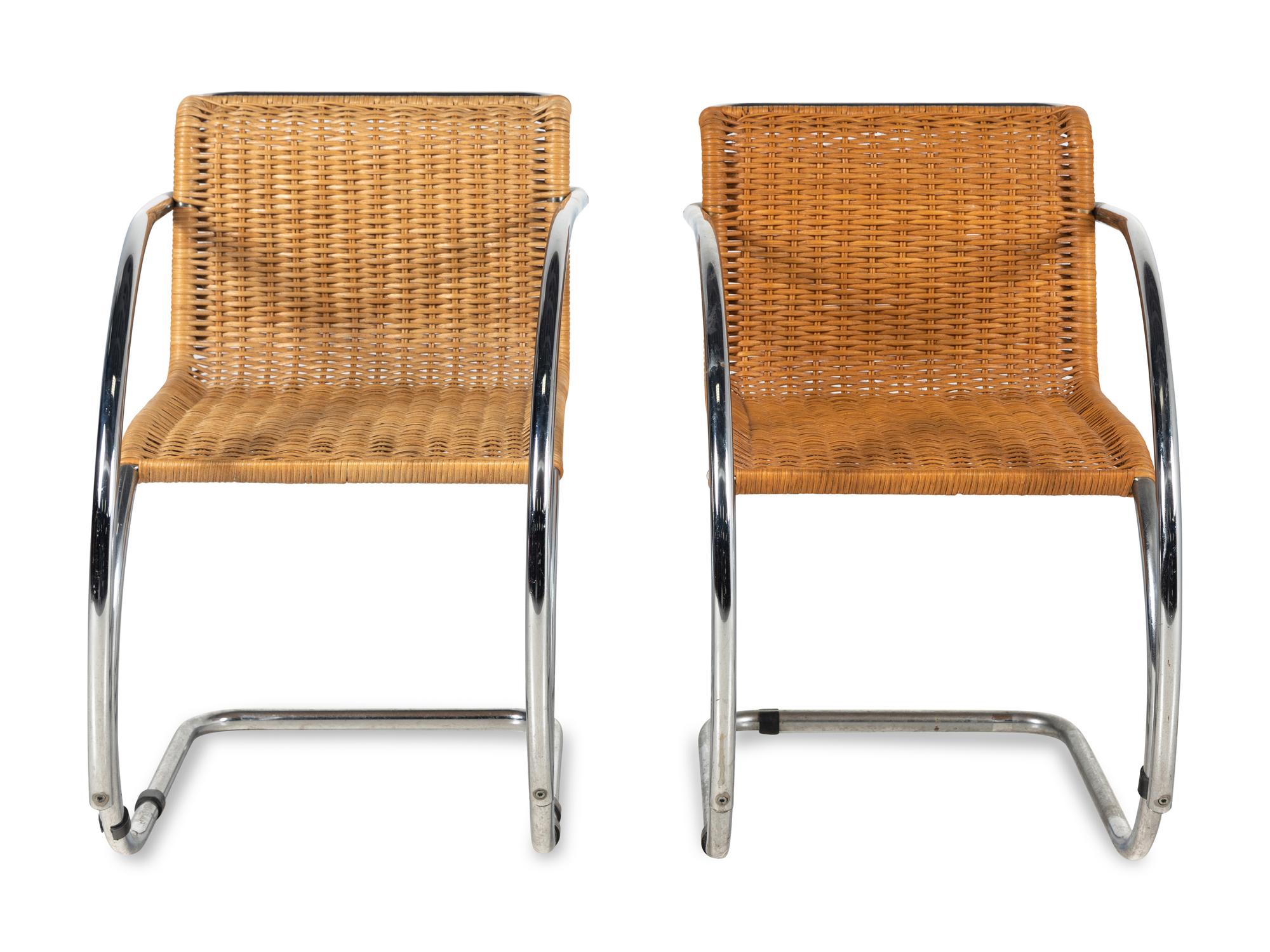 A Pair of Mies Van Der Rohe MR-10 Cantilever Chairs