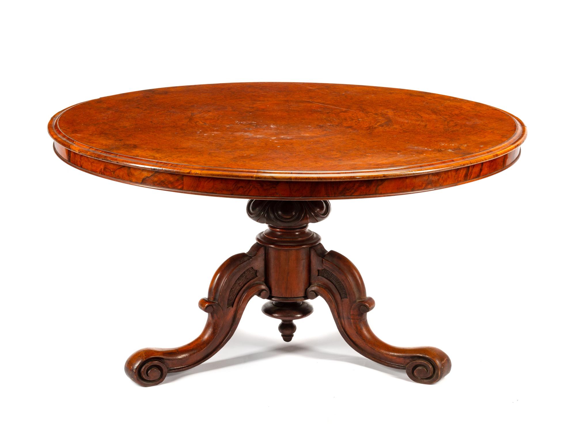 A William IV Burl Walnut Breakfast Table