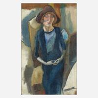 Jules Pascin (French, 1885-1930) Hermine en Bleu