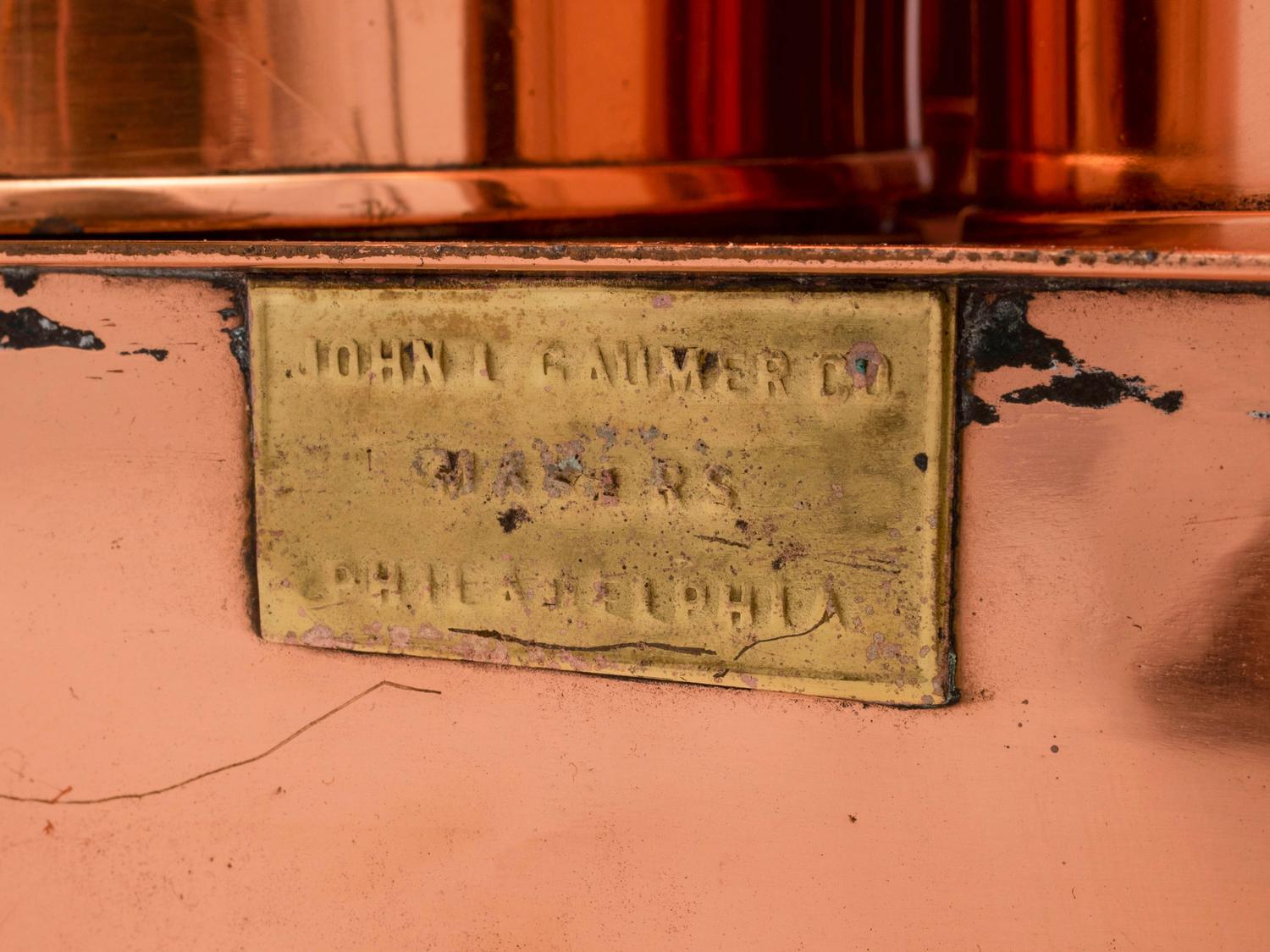 Three Sets of American Copper Mudge Canners