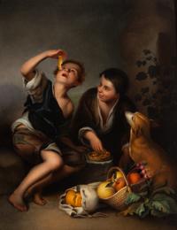 A Berlin (K.P.M.) Porcelain Plaque After Bartolomé Esteban Murillo