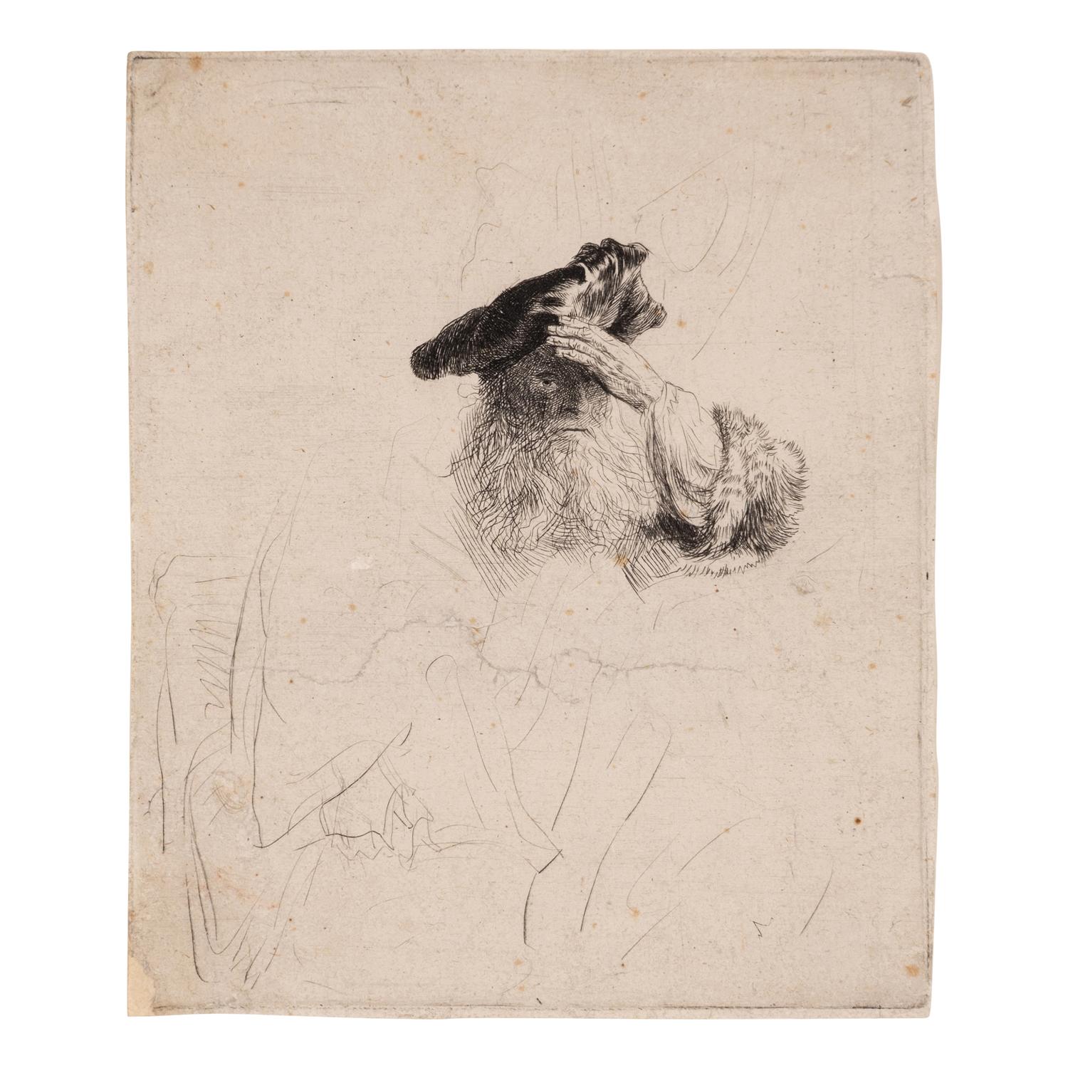 Rembrandt van Rijn (Dutch, 1606–1669) — An Old Man Shading his Eyes with his Hand , ca. 1639