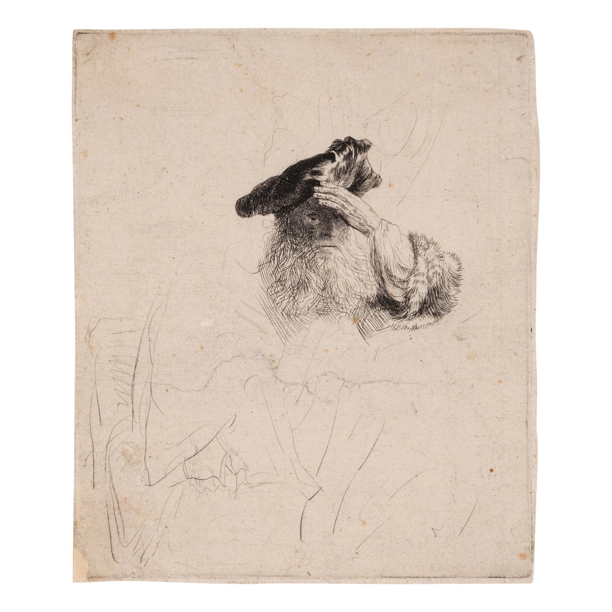 Rembrandt van Rijn (Dutch, 1606–1669) — An Old Man Shading his Eyes with his Hand , ca. 1639