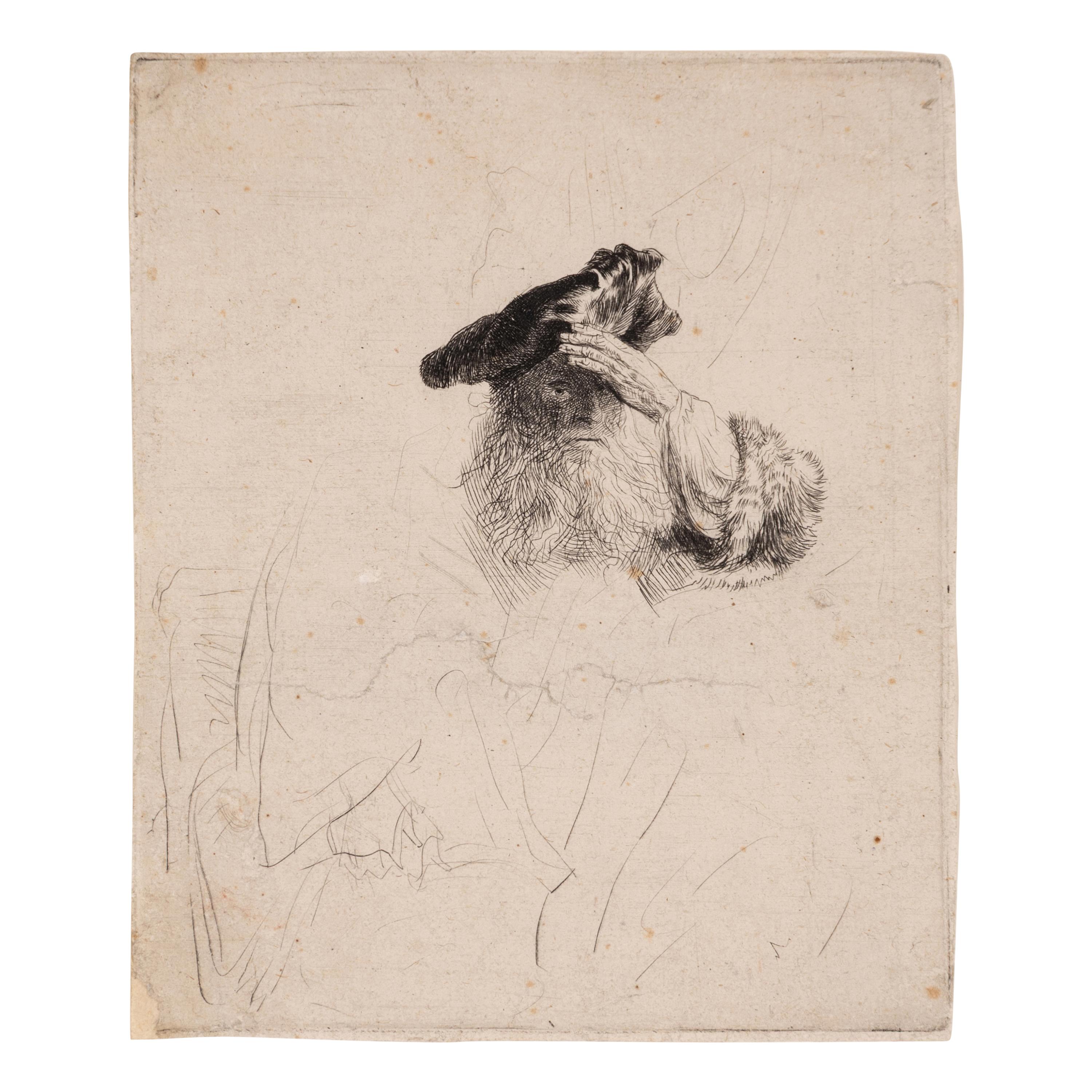 Rembrandt van Rijn (Dutch, 1606–1669) — An Old Man Shading his Eyes with his Hand , ca. 1639