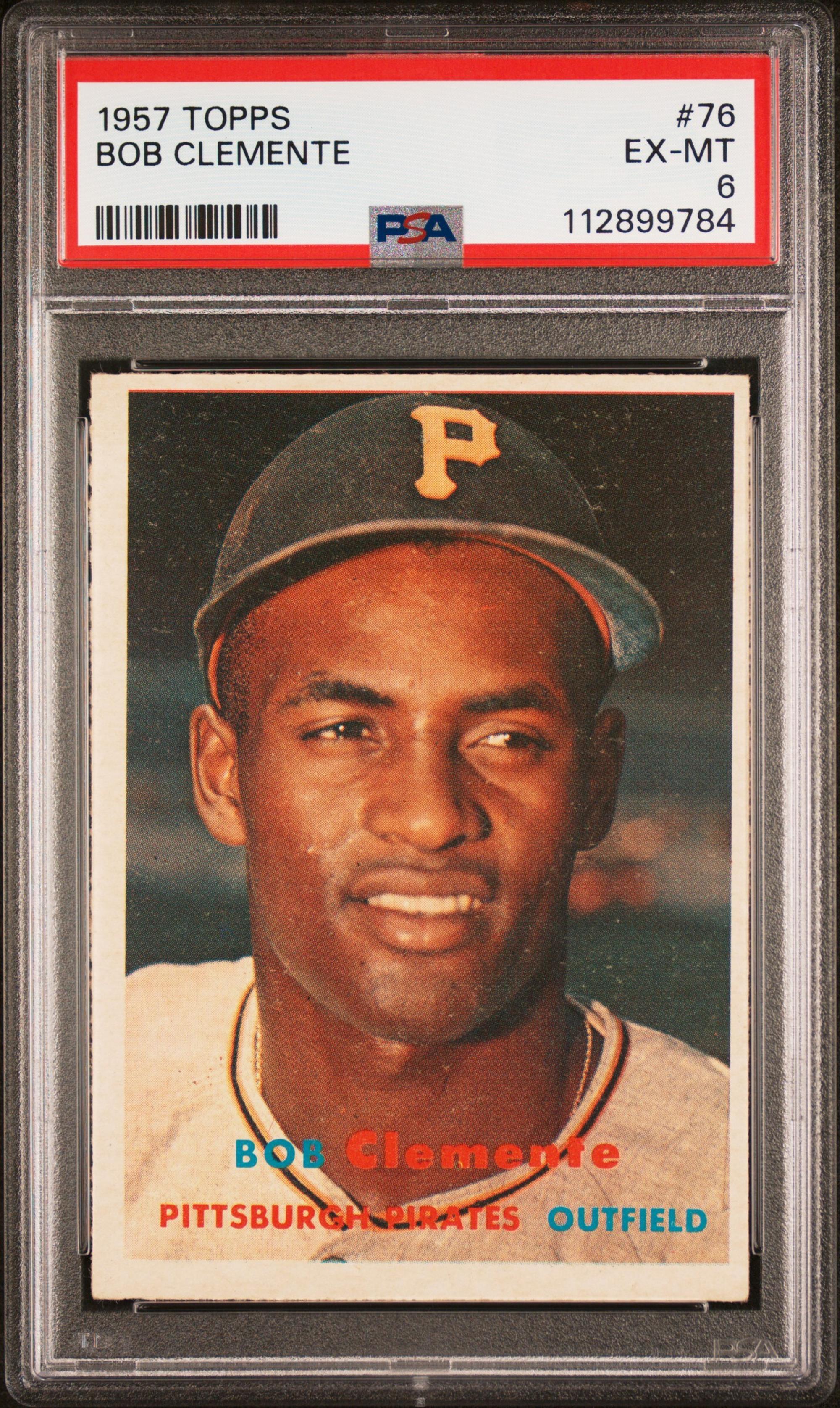 A 1957 Topps Roberto Clemente Baseball Card No. 76 (PSA 6 EX-MT)