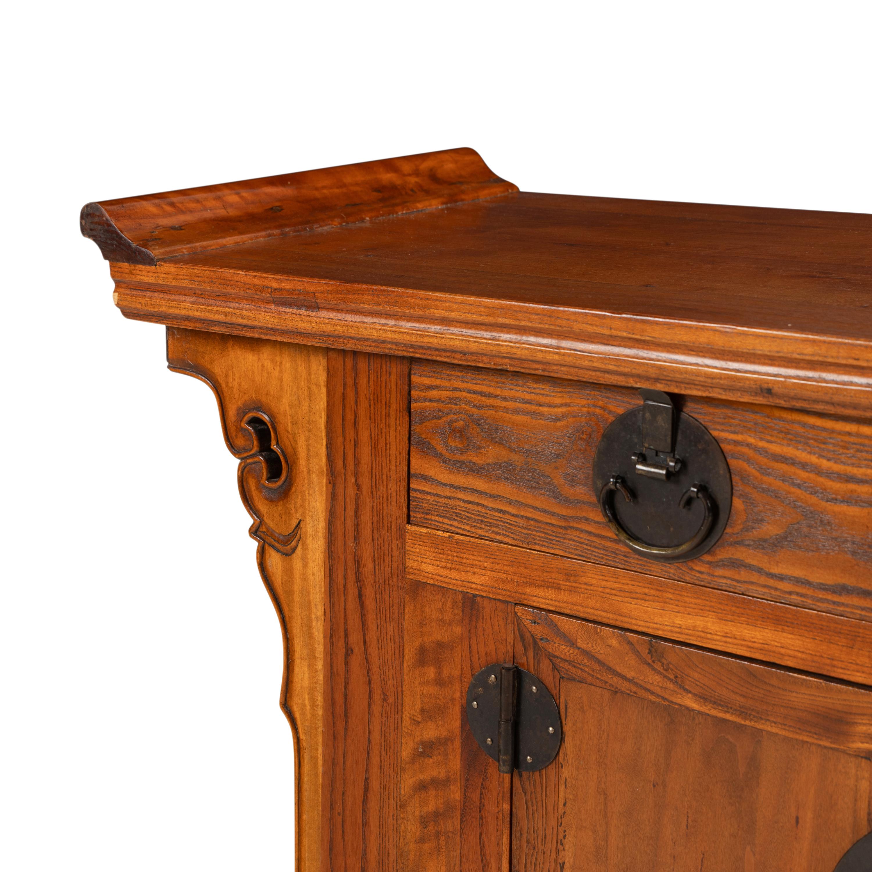 A Chinese Mixed-Wood Two-Drawer Coffer — 雜木翘头联二橱