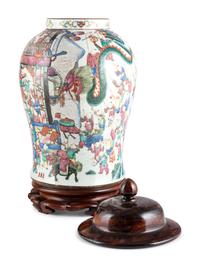 Two Chinese Enameled Porcelain Jars, Mounted as Lamps