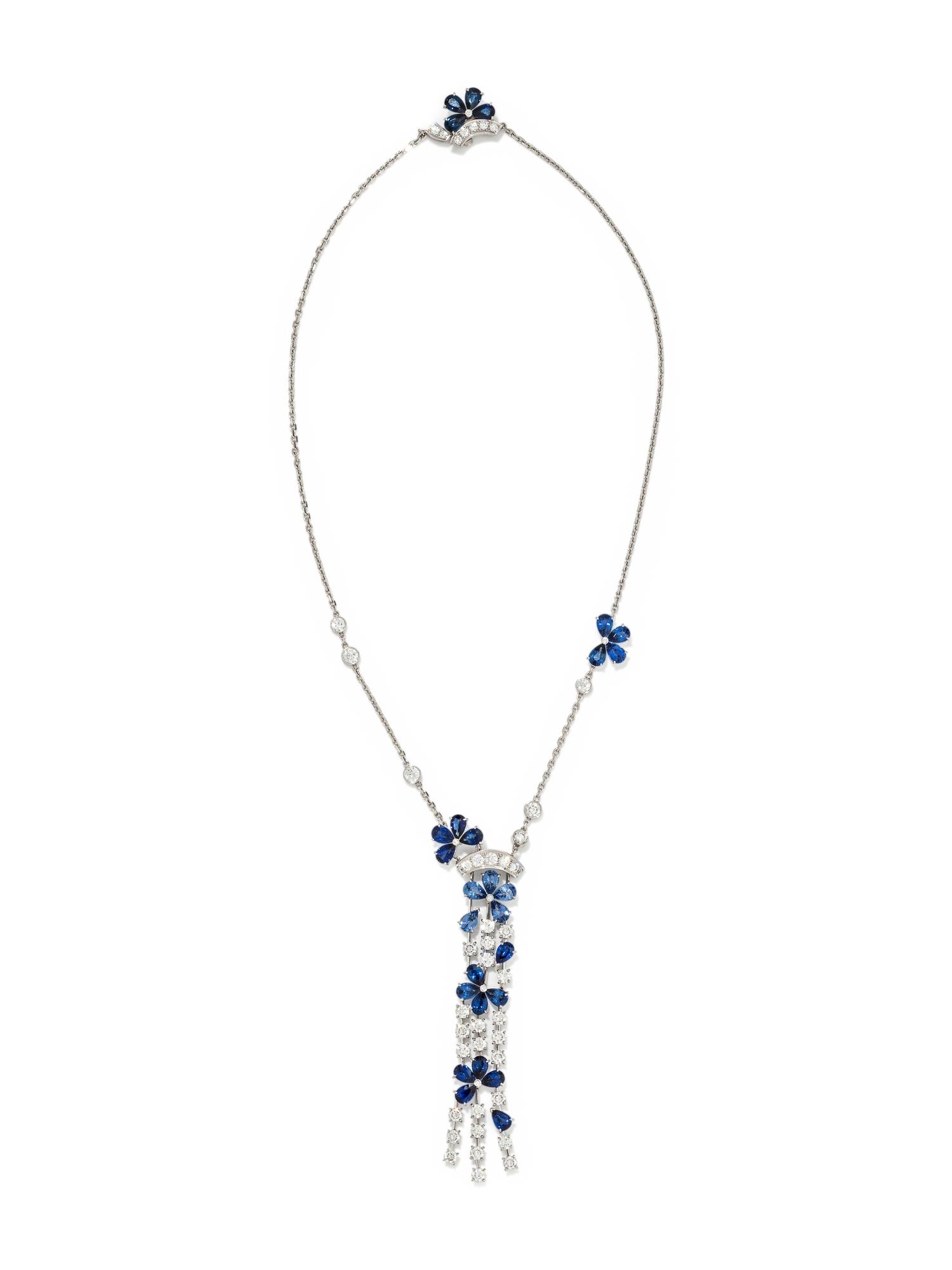 VAN CLEEF & ARPELS, SAPPHIRE AND DIAMOND 'FIL DE L'EAU' NECKLACE