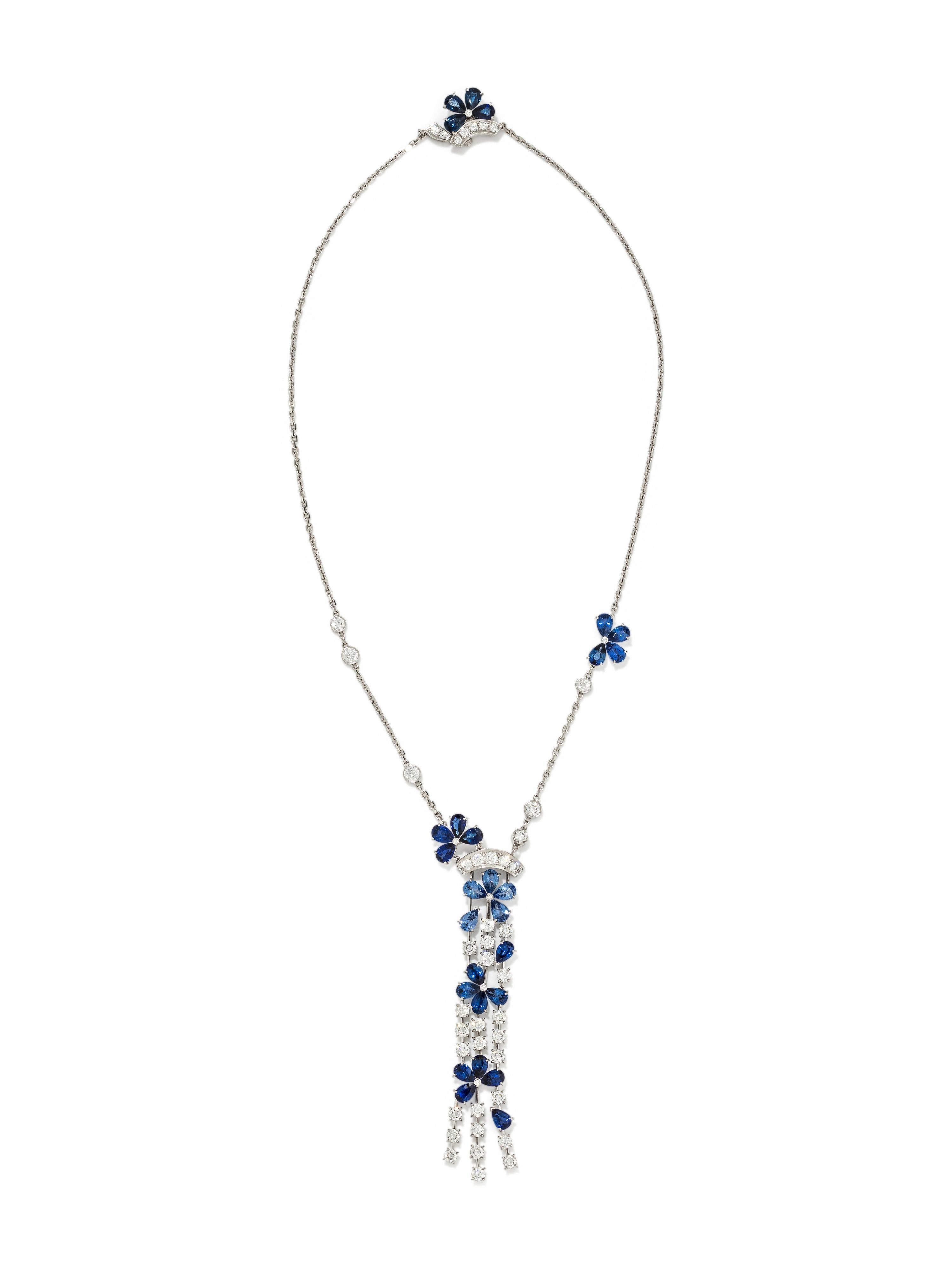 VAN CLEEF & ARPELS, SAPPHIRE AND DIAMOND 'FIL DE L'EAU' NECKLACE