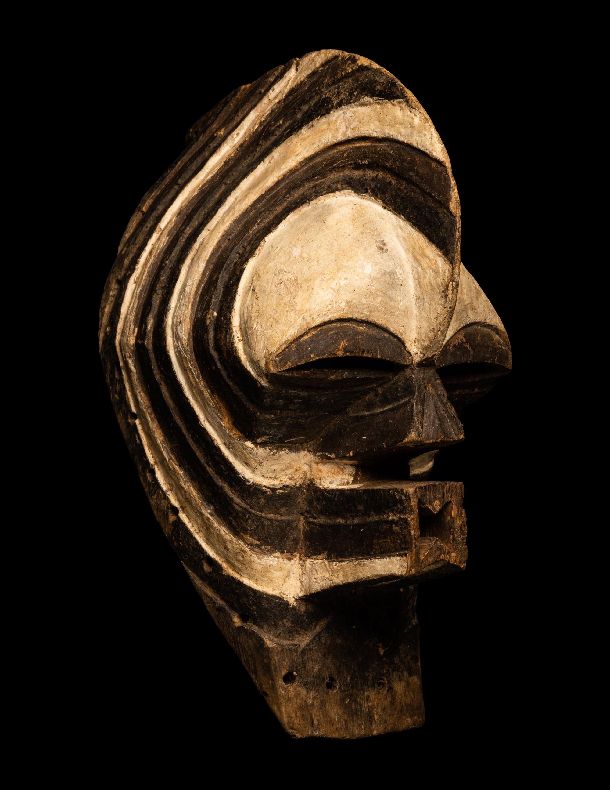 A Songye Wood Male Mask (Kifwebe)