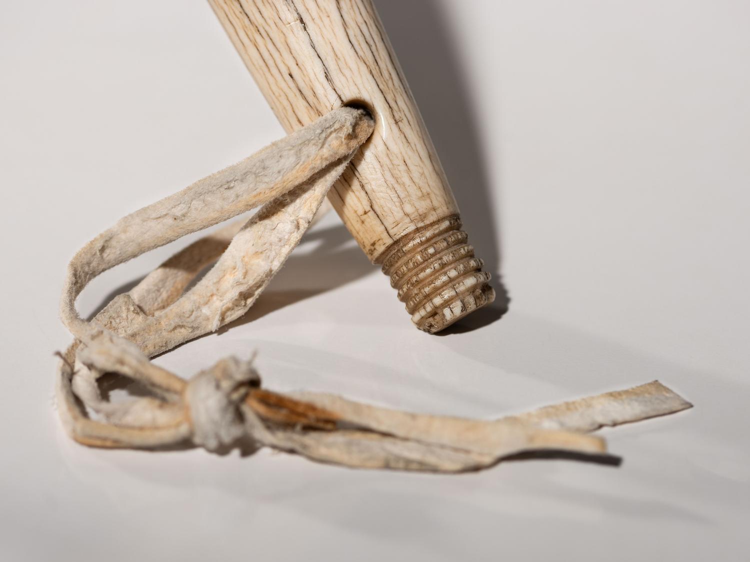 Northern Plains Elk Antler Quirt, with "Rattlesnake" Finial
