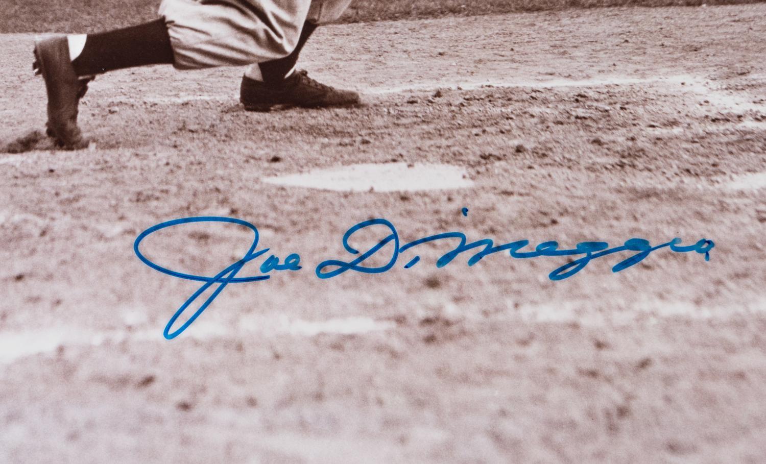 A Joe DiMaggio Signed Autograph Large Format Photograph (Beckett Authentication Services BAS Certified),