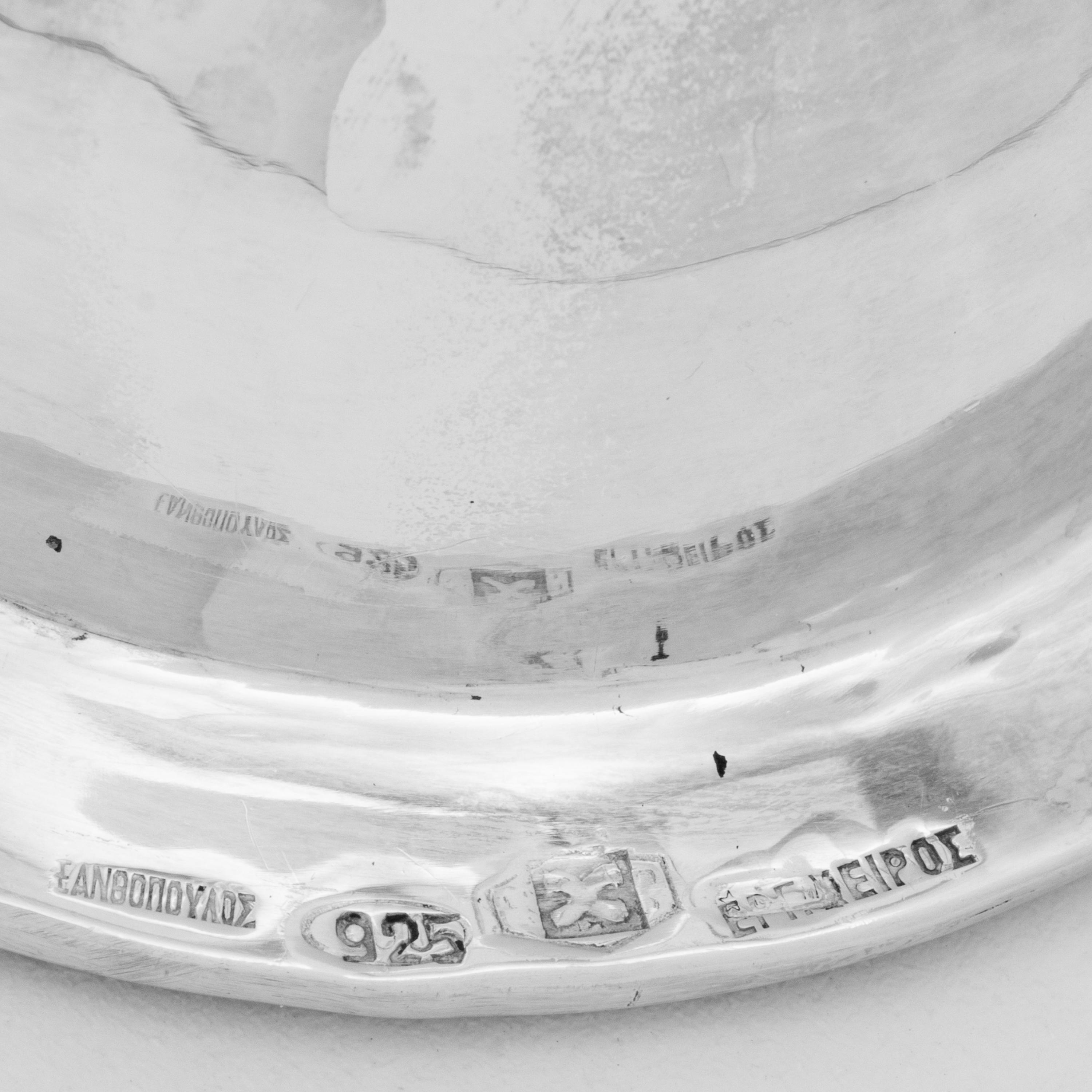 Two Continental Silver Lobed Square Bowls