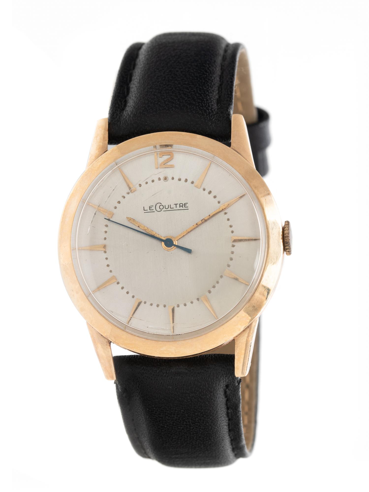 LeCOULTRE, 14K YELLOW GOLD WRISTWATCH
